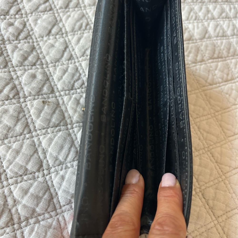 Bandolino Black Wallet with Gold Button - Picture 5 of 13